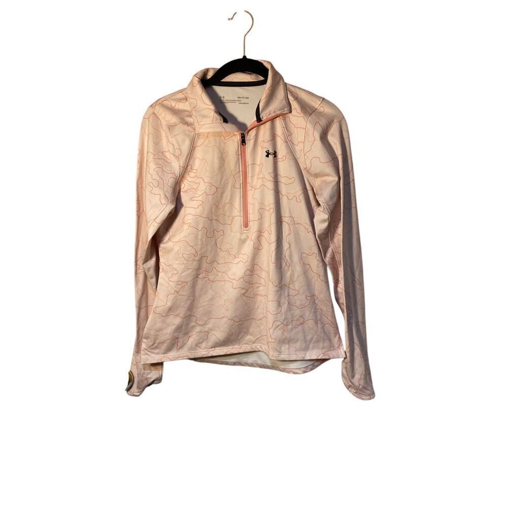 Under Armour, woman’s UA pink cold gear, golf, athletic top size small
